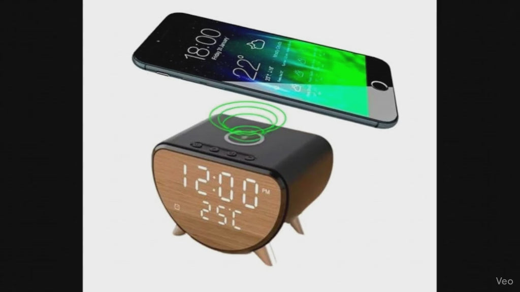Reloj Despertador Con Base Inalámbrica
